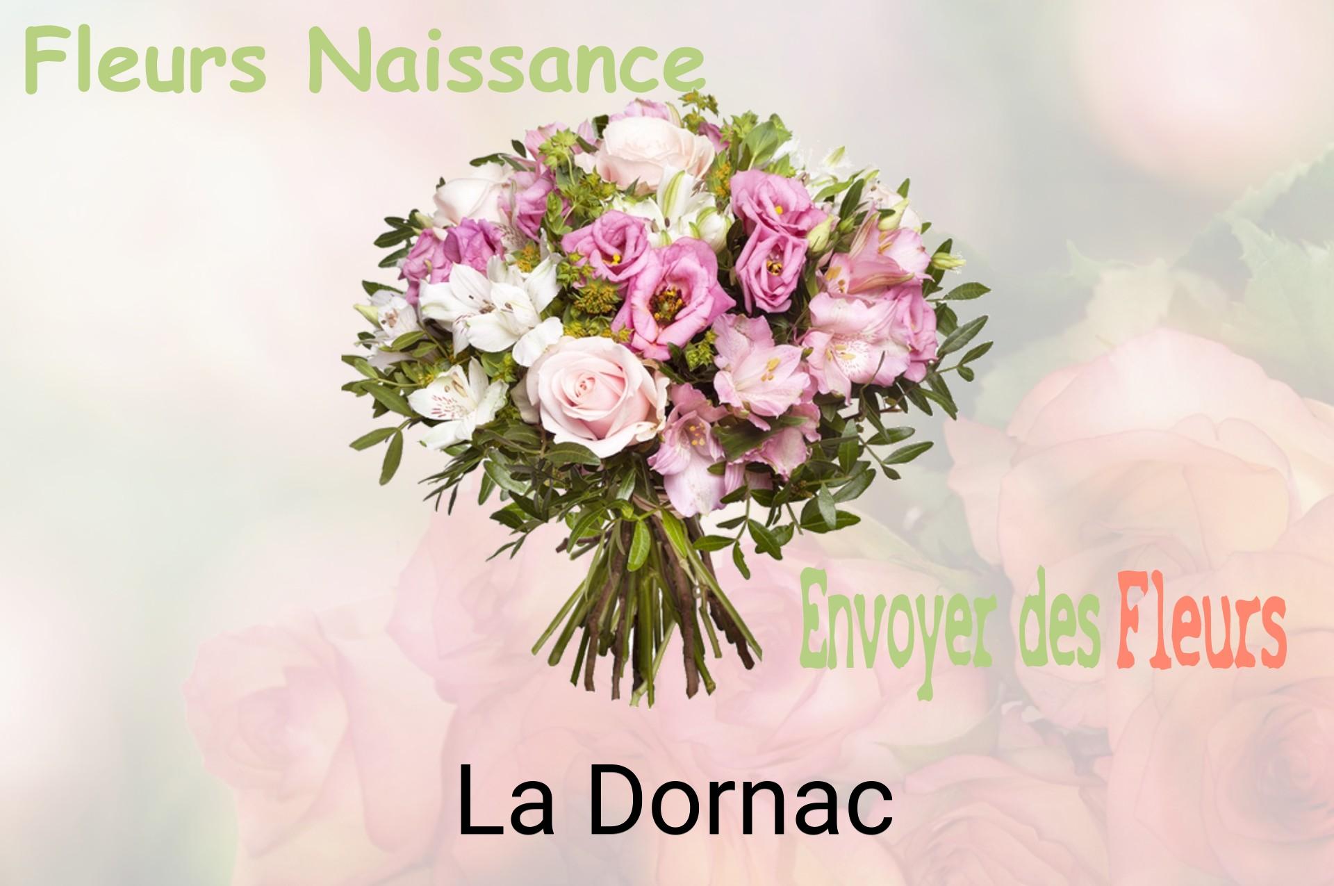 Bouquet de fleurs de naissance livré à La Dornac